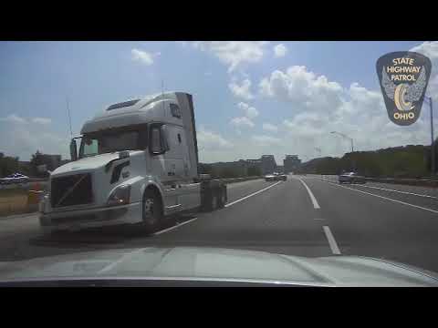 Police dash cam footage shows wild semi truck chase in Ohio
