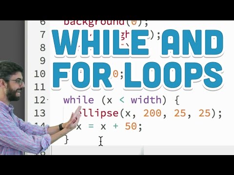 4.1: while and for Loops - p5.js tutorial