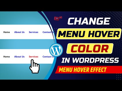 How to change menu hover color in WordPress website | How to change hover effect in WordPress menu
