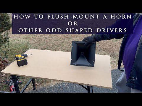 How to flush mount a horn in speaker enclosure