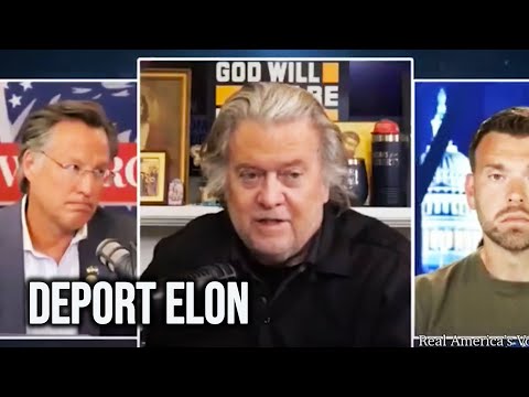 Steve Bannon GOES NUTS Calling For Elon's Deportation