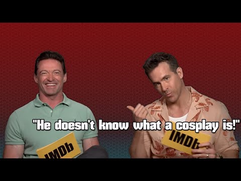 Ryan Reynolds and Hugh Jackman making fun of each other