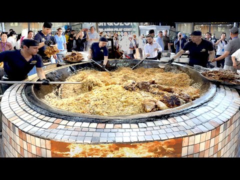 5000 KG WORLD BIGGEST GIANT MEAT UZBEK PILAF | UZBEKISTAN MOST POPULAR NATIONAL FOOD UZBEK CUISINE
