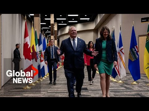 Ontario, Alberta sign agreements to study new pipeline, railway projects | FULL