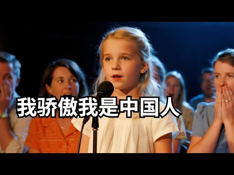 太惊艳!中澳混血女孩一口流利中文,深情直呼:“我骄傲我是中国人”,全场起鸡皮疙瘩【童声朗读者】#混血萌娃