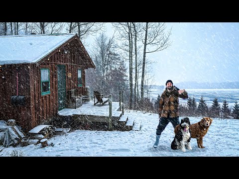 Braving a Violent Snowstorm & Bitter Cold at the Cabin!