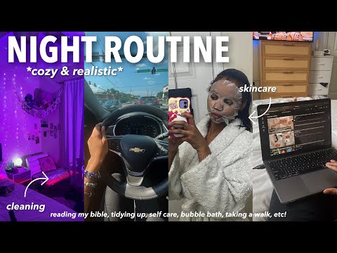 my PRODUCTIVE NIGHT ROUTINE ππ―οΈ unwind with me, cozy nights, skincare, self care, etc!