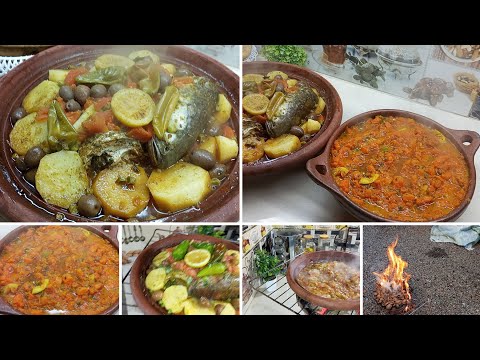 شاركت معاكم غديوة دايزها الكلام طاجين ديال الحوت على الفحم مع الزعلوك ديال الجزر 