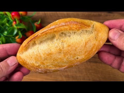 4 Ingredients! The Easiest No-Knead Bread Ever! Crispy & Delicious