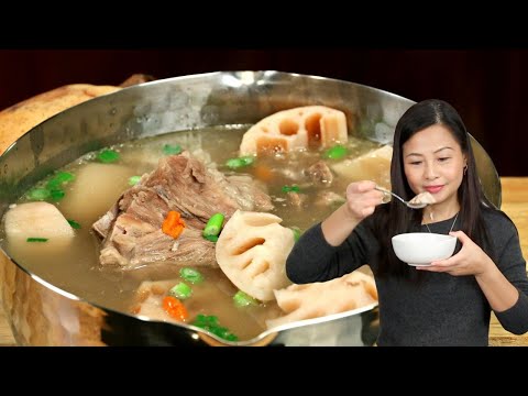 Easy Pork Bone Soup with Lotus Root under $10 |猪骨莲藕汤