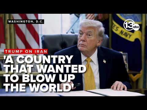 RAW: Trump says Iran's military 'decimated' and new leadership 'gone,' but not declaring war over