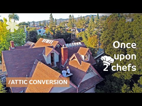 Couple's attic apartment is kaleidoscope of nooks & skylights 🍕