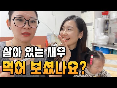 Four sisters' reactions when they eat live shrimp for the first time/Introducing a restaurant ser...
