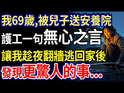 我69歲，被兒子送進高檔安養院，護工一句無心之言，讓我趁夜翻牆逃回家後，發現更驚人的事！