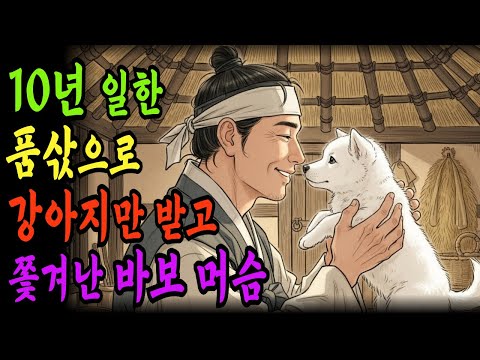 강아지 하나만 품삯으로 받은 바보 머슴 | 야담  야사  전설   민담  설화  옛날이야기  오디오북