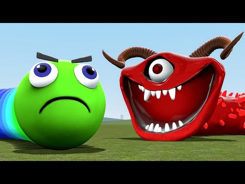 🌈NEW ROBLOX HUNGRY RAINBOW WORM VS NEW HUNGRY SNAKE PHASE 4! Who's Stronger In Garry's Mod?