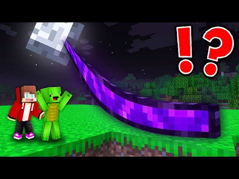 JJ and Mikey Found THE SMALLEST LONGEST PORTAL to the MOON in Minecraft Maizen!