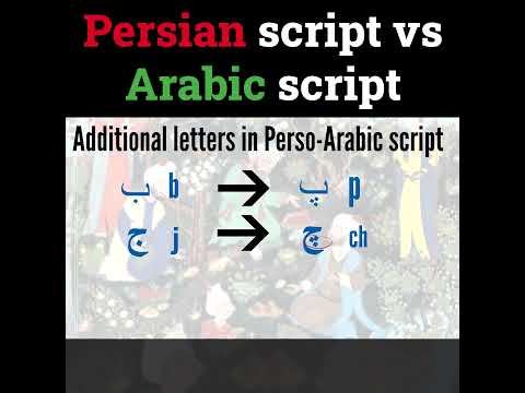 Persian script vs Arabic script