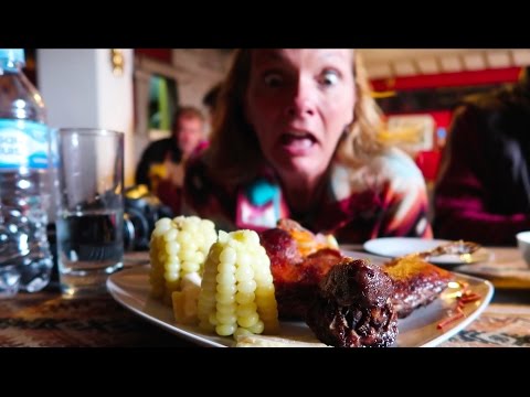 EATING GUINEA PIG IN CUSCO!