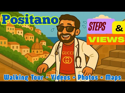 Positano Steps and Views   Walking Tour with Maps and videos and pictures