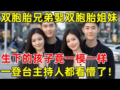 双胞胎兄弟娶双胞胎姐妹,生下的孩子竟长得一模一样!一登台主持人都懵了【百味人生】
