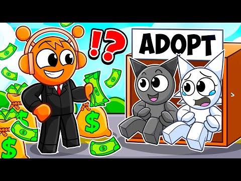 Adopted by a RICH SPRUNKI FAMILY in Roblox!