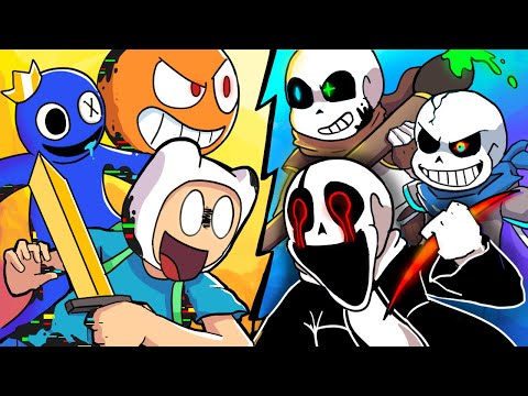 SANS AUs Meet Corrupted SONIC, FINN, TAILS & More! (FNF Animation x Pibby Compilation)