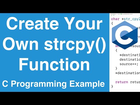 Create Your Own strcpy() String Copy Function | C Programming Example