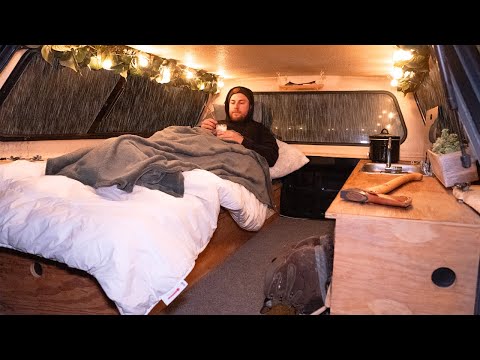 Two Nights Solo Truck Camping in the Rain | Sounds of Camping | Relaxing ASMR