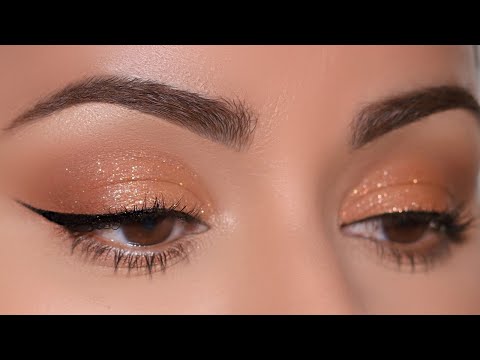 EASIEST Sparkly Monotone Cut Crease ever created!