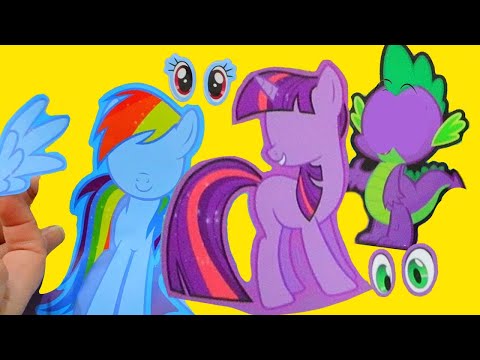 My Little Pony DIY Make a Face Stickers for Pinkie Pie, Rainbow Dash, Twilight