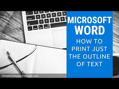 How to Print Just the Outline of Text In Microsoft Word