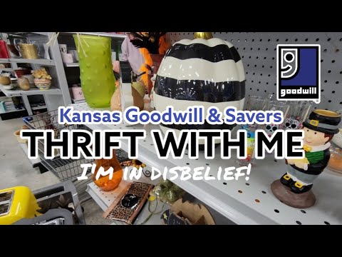 I Bought Them All! Goodwill Thrift With Me & Savers Too! Furniture - Hardgoods - Vintage Stoneware!