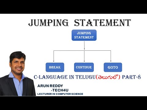 C LANGUAGE IN TELUGU PART 8 - JUMP STATEMENTS