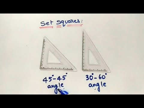 How to Use Set Squares for Marking Angles//Engineering Drawing //Velocity Diagrams