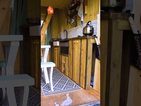 Building a Tiny House Kitchen by hand from Reclaimed Materials #smallliving #tinyhouse