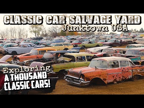 EXPLORING a MASSIVE CLASSIC CAR SLAVAGE YARD!!! A THOUSAND Classic Cars! JUNK YARD Classic Cars!
