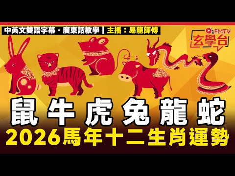 【鼠 牛 虎 兔 龍 蛇】易龍師傅預測2026馬年十二生肖運勢︱2026犯太歲化解、人緣運、財運、事業運、姻緣運生肖詳講︱#焦點玄學台