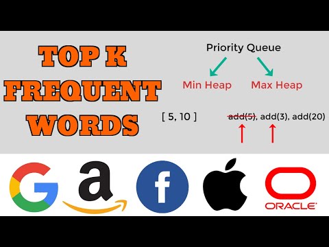 Top K Frequent Words - Priority Queue Approach (LeetCode)