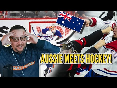 Aussie Watches the Wildest Ice Hockey Moments for the First Time 🏒🥊