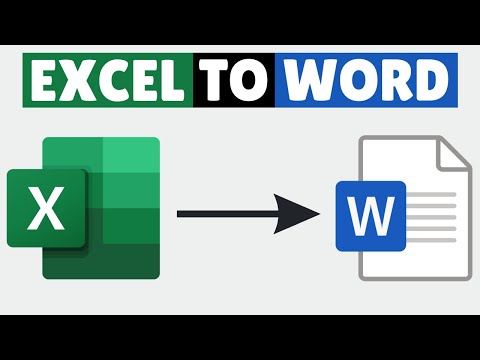 How to Convert an Excel Sheet into Word Document 2025
