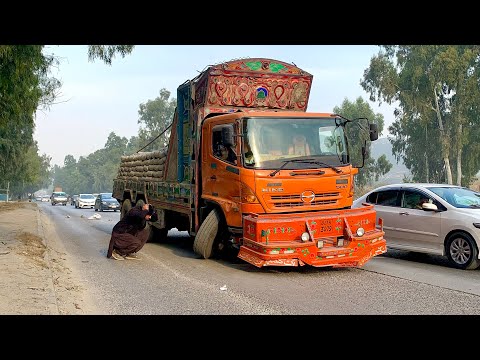 Heavy Cement Load Destroyed Truck Front Axle – Emergency Repair in Road Rush