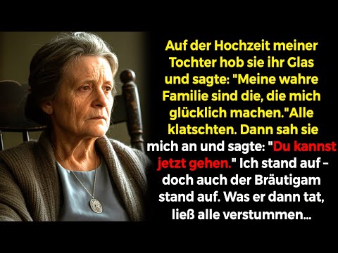 Meine Tochter warf mich aus ihrer Hochzeit – doch als der Bräutigam aufstand, tat er etwas Unglaubl
