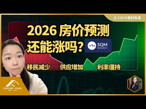 影响 2026 年澳洲房产市场最重要的几个因素到底是什么呢？房价会涨、会平稳过渡，还是会出现变化？其实就看这些核心指标的走向｜澳洲买家中介｜澳洲房产组合｜养老金买房｜财务自由