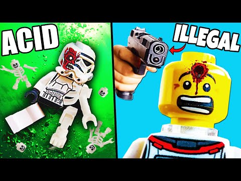 100 LEGO Minifigures VS Deadly Weapons...