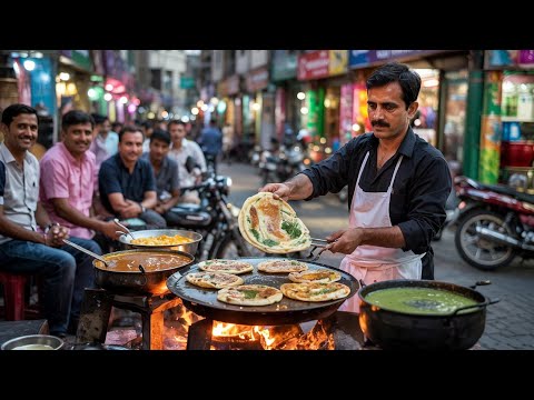 PAKISTANI CHEAPEST ROADSIDE DESI BREAKFASAT | AMAZIN STREET FOOD OF LAHORE PAKISTAN