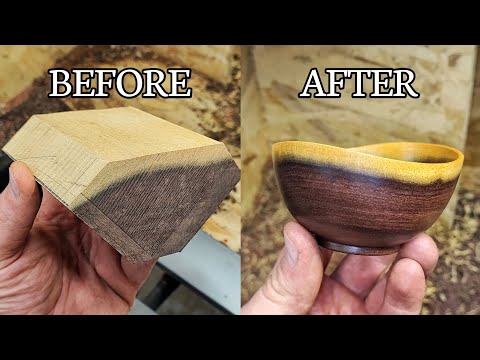 Woodturning Natural Edge Without Bark With Nasty Katalox