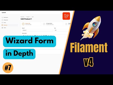 Wizard Form | Multi-Step Form – FilamentPHP v4 Tutorial (Ep 7)