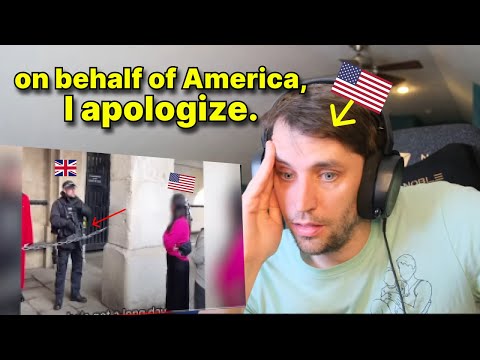 American reacts to Armed British Police VS Obnoxious American Tourists
