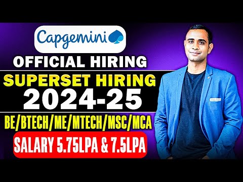 Capgemini Exceller 2024-2025 Biggest Hiring | BE/BTECH/ME/MTECH/MSC/MCA
